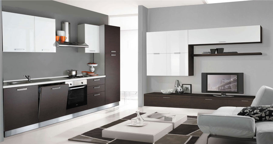 cucina-Max e soggiorno